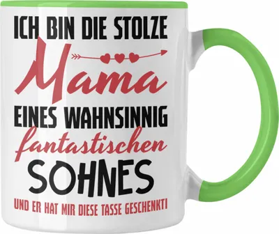 Produktbild von Trendation - Mama Geschenk von Sohn Tasse Geschenkidee Muttertag Kaffeetasse Spruch (Grün)