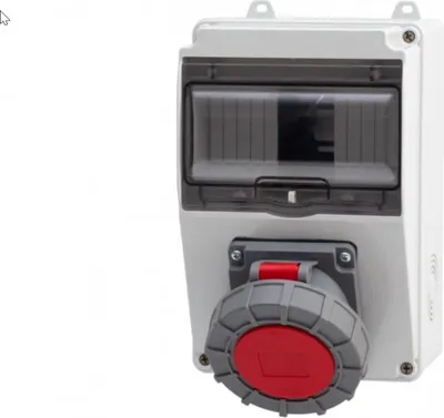 Produktbild von IP65 Stromverteiler Wandverteiler Steckdosen verdrahtet IP65 Modulen Anzahl -7 CEE 1x32A F3.0314