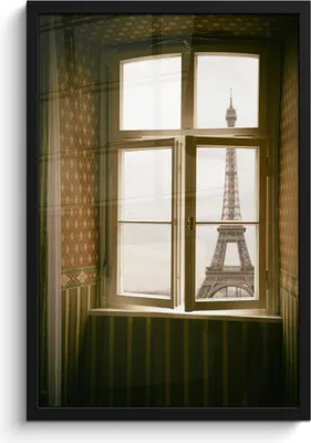 Produktbild von MuchoWow® MuchoWow® Gerahmtes Poster Blick auf den Eiffelturm in Paris 40x60 cm - Poster mit zchwarzem Bilderrahmen - Papierdruck - Wandbilder
