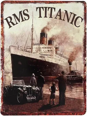 Produktbild von Blechschild R.M.S. TITANIC 1912 Vintage Dekoschild Nostalgie Antik-Stil 40x30cm