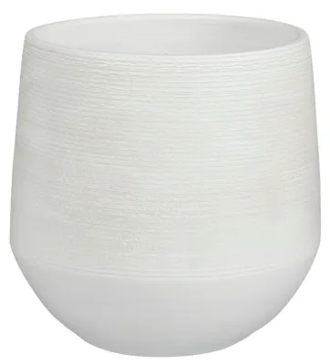 Produktbild von Mica Decorations Blumentopf - Keramik - weis - gepragt -24x23cm