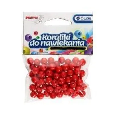 Obrázok produktu pre Korálky na dekoráciu kužeľovité 8 mm červené