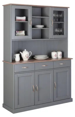 Produktbild von Castana - Sideboard, 131x45x191h cm Grau, 3 Schubladen