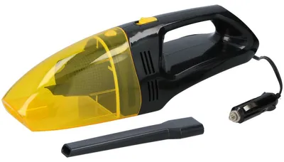Produktbild von Dunlop Handstaubsauger Auto 12 Volt Mini Staubsauger - 60 Watt - Schwarz/Gelb