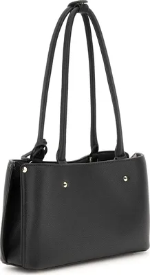 Produktbild von Stylische Damenschultertasche Schwarz mit Mehreren Fächern und Logo