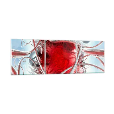 Produktbild von Bilder auf glas - Abstrakt zusammensetzung 3d grafiken - 150x50cm - Glasbilder - Wandbilder - Kunstdruck - Wanddekoration aus Glas - Glas Bilder - Wandbild auf Glas - GCA150x50-0998