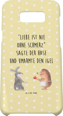 Produktbild von Mr. & Mrs. Panda Samsung Galaxy S8 plus Handyhülle  Hase Igel - Gelb Pastell - Geschenk, Herzschmerz, Handy, und, Cover, Case, Trösten, Lustige Sprüche, Liebe Spruch