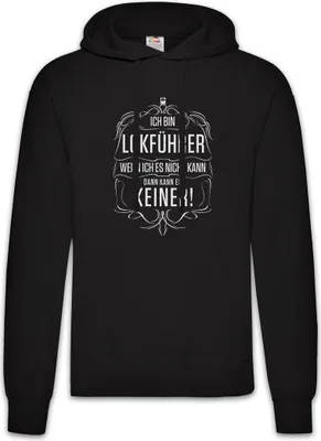Produktbild von Urban Backwoods Ich Bin Lokführer, Herren Hoodie, Farbe: Schwarz, Größe: 4XL