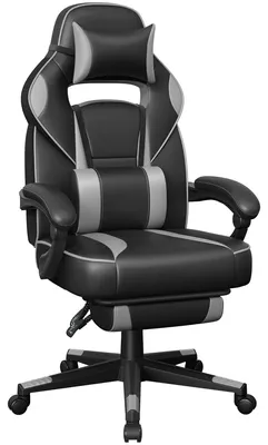 Immagine prodotto di Sedia da gaming - Sedia da ufficio - Sedia girevole - Con poggiapiedi - Con poggiatesta - Regolabile - Schienale