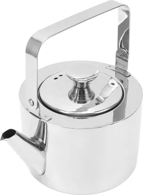 Produktbild von Edelstahl-Teekessel mit Sieb Verdickter Metallpfeifenteekanne mit ergonomischem Griff für alle Herdarten, 1.3L