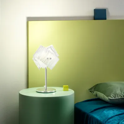 Productafbeelding van Gea Luce - Witte Agnese tafellamp, 1xE14, max. 1x42W, IP20 - Moderne LED-wandlamp - E14-fitting