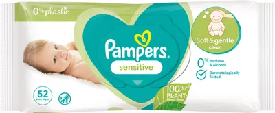 Image de Pampers Sensitive Lingettes humides 52 pièces