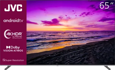 JVC LT-65VA7255 65 Zoll Fernseher/Android TV (4K Ultra HD, HDR Dolby Vision, Triple-Tuner, Bluetooth, Dolby Atmos) [2023]