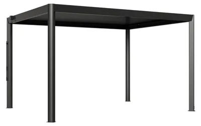 Produktbild von PRIMEYARD Pergola 4x3 m - Pfosten und Lamellendach aus Aluminium - anthrazitfarbene Terrassenüberdachung