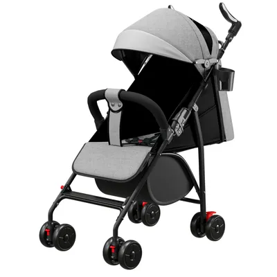Produktbild von 2 in1 Buggy Kinderwagen Kinderbuggy mit Liegefunktion,5-Punkt-Sicherheitsgurt,Klappbar Sportwagen mit Verstellbarer Griff Grau