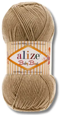 Productafbeelding van Alize 1x 100g Baby Best garen, anti-pluis, effen kleur, geschikt voor haken en breien (368)