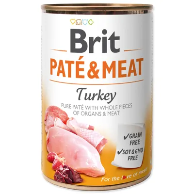 Zdjęcie produktu dla BRIT Paté & Meat z Indykiem - mokra karma dla psów - 400g