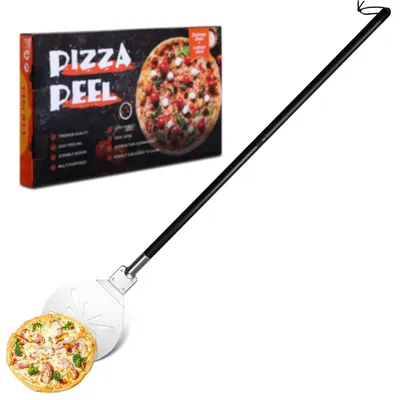 Pizzaschaufel aus Edelstahl, 20 x 22,7 x 110 cm, abnehmbarer Griff