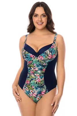 Image de Vivisence 3108 flowers dark blue 90C Maillot de bain une pièce