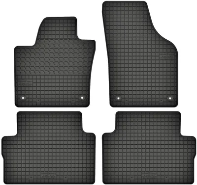 Produktbild von Gummimatten passend für Seat Alhambra II (ab 2010) Gummi Fußmatten Satz Schwarz + Stopper