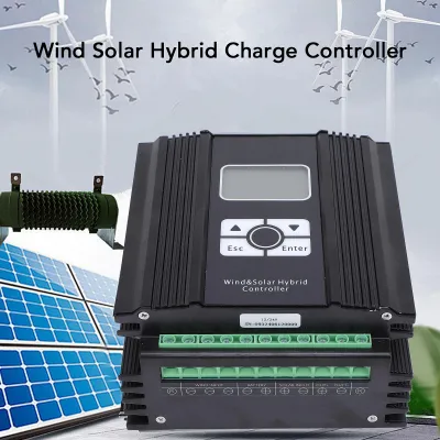 Produktbild von Wind-Solar-Hybrid-Laderegler 12 V/24 V, MPPT-Technologie, LCD-Display, intelligenter Regler für Solaranlagen, 400 W