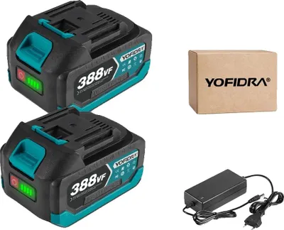Obrázek produktu pro Nabíjecí lithiová baterie, kapacita 15000mAh, jmenovité napětí, nabíječka 2x388VF-1, 18V
