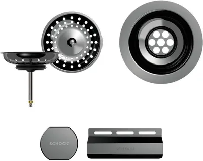 Produktbild von SCHOCK Sichtteile in Gunmetal 400069GUM - Aufwertung für die PREMIUM Ablaufgarnitur 410069CHR ab Baujahr 2024