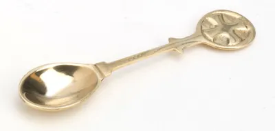 Produktbild von Weihrauch Löffel aus Messing Gold Länge 10 cm