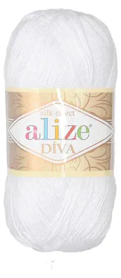 Produktbild von 100g Strickgarn ALIZE DIVA Sommerwolle Häkelgarn Wolle Sommer Stricken Häkeln