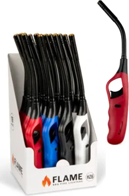 Produktbild von Gasfeuerzeug mit Flammenmechanismus, lang 27,5 cm, flexible Spitze, HZ6