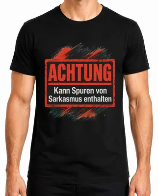 Imagen del producto de Atención: Puede contener trazas de sarcasmo. Camiseta para hombre, diseño "Statement", divertida, color , talla XL