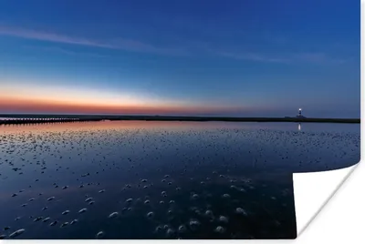 Produktbild von MuchoWow® Poster Wattenmeer - Leuchtturm - Terschelling 120x80 cm - Bilder