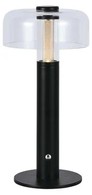 Productafbeelding van Zwarte oplaadbare tafellampen - IP20 - 1W - 100 lumen - 3000K