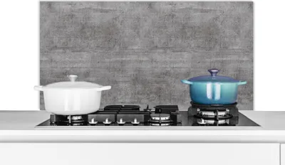 Produktbild von KitchenYeah®  Spritzschutz Küche - Küchenrückwand - Wandschutz für Herd und Spüle - Beton - Muster - Antik 100x50 - Alu-Dibond (Alternative zum Spritzschutz aus Glas) - Hitzebeständig - Herdspritzschu
