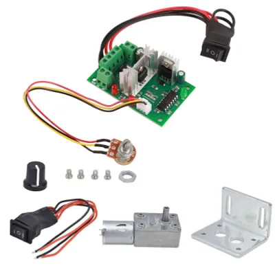 Zdjęcie produktu dla Silnik przekładniowy DC12V Turbo Przekładnia ślimakowa Części przekładni z regulatorem JGY37012V50RPM