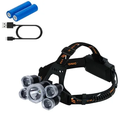 Obrázek produktu pro Vergionic 4106 Čelovka LED ZOOM 5 x LED, T6 CREE, 3030, 600mAh