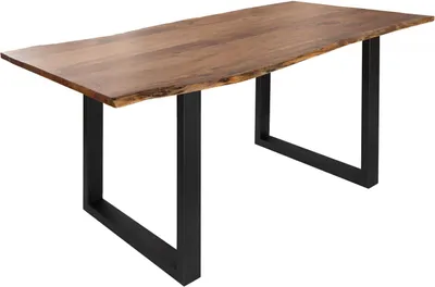 Produktbild von MASSIVMOEBEL24 Baumtisch Akazie 180x90x76 natur Beine anthrazit matt FREEFORM 3
