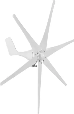 Produktbild von Windturbinengenerator-Kit 400 W 12 V mit 6 Rotorblaettern, Hybrid-Laderegler, beginnend bei 2,0 m/s Windgeschwindigkeit, geeignet fuer Aussenposten, meteorologische Kommunikation, Basisstationen, Autobahnen, Windkraftgenerator