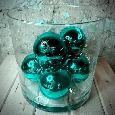 Produktbild von DECOLED Kunststoffkugel, Ø 10 cm, pfauengrün, 6x glänzend