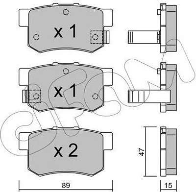 Produktbild von CIFAM Bremsbeläge Satz Hinten Bremsklötze für SUZUKI SWIFT III (MZ, EZ) 822-173-0