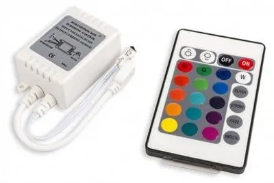 Produktbild von Infrarot-Controller und Fernbedienung für RGB-LED-Streifen Eko-light EKST1801