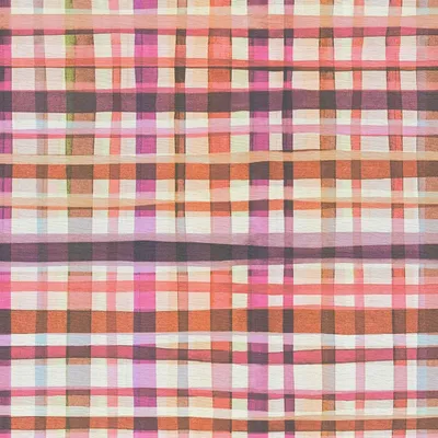 Produktbild von Profhome 782241-GU Grafik Tapete Kariert matt creme pink orange lila 5,33 m2