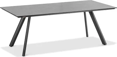 Produktbild von Gartentisch Noha 220x95 Tischplatte HPL Granit Stativprofil Aluminium Anthrazit