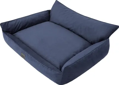 Zdjęcie produktu dla Legowisko ortopedyczne dla psa JOKER legowisko dla psa sofa miejsce do spania kosz materac legowisko XXL 106x80 cm granatowy welur
