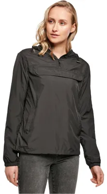 Produktbild von Build Your Brand Ladies Basic Pull Over Jacket, Black, XXL