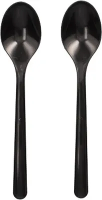 Produktbild von Papstar 96438, Einweg-Kaffeelöffel, Polypropylen, Schwarz, 130 mm, 50 Stück(e)