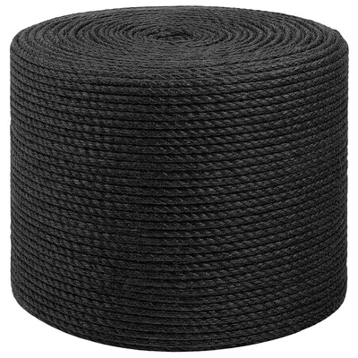Produktbild von Juteseil 8 Schwarz 100% Tossa Jute