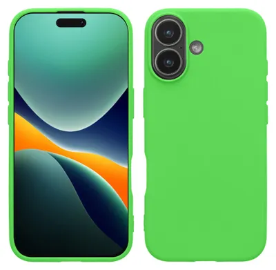 Produktbild von kwmobile Hülle kompatibel mit iPhone 17 Hülle - Weiche und schlanke TPU Silikon Handyhülle - Stoßabsorbierendes Flexibles Case - Limettengrün