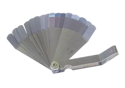 Produktbild von Ventilmessschieber (Paarmessschieber), gebogen, 0,05 - 1,0 mm, 16 Stück - QUATROS QS15518