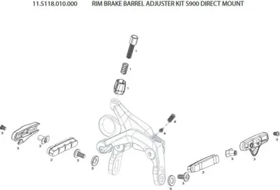 Zdjęcie produktu dla Hamulec obręczowy SRAM S900 Direct Mount dla S900, zestaw